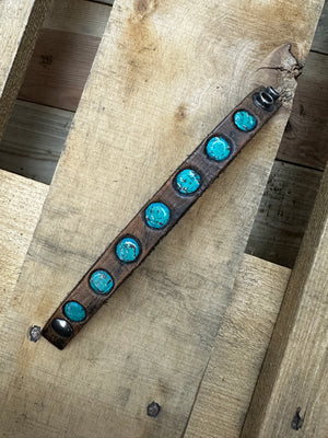 Hand Painted Leather Wrap Bracelet