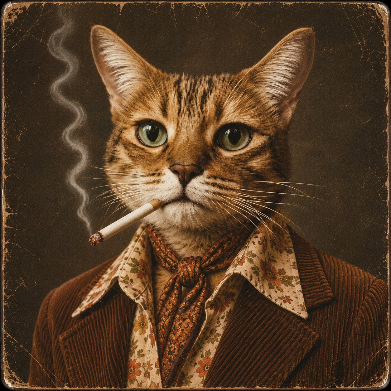 Dexter The Smoking Cat Trucker Hat