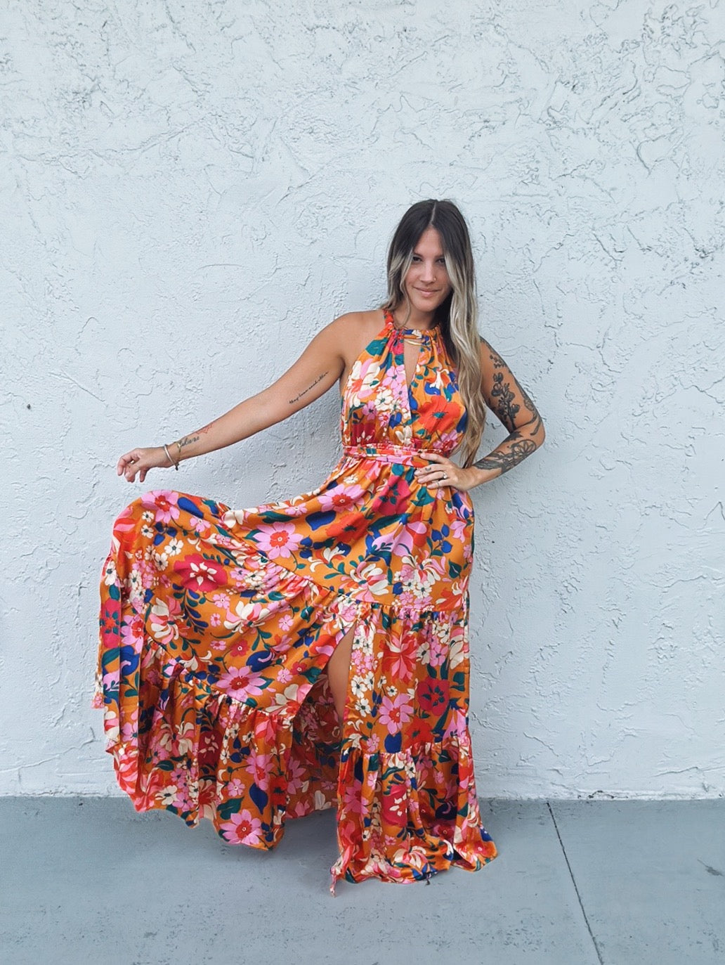 Amalfi Coast Tiered Maxi Dress Lil Bee s Bohemian