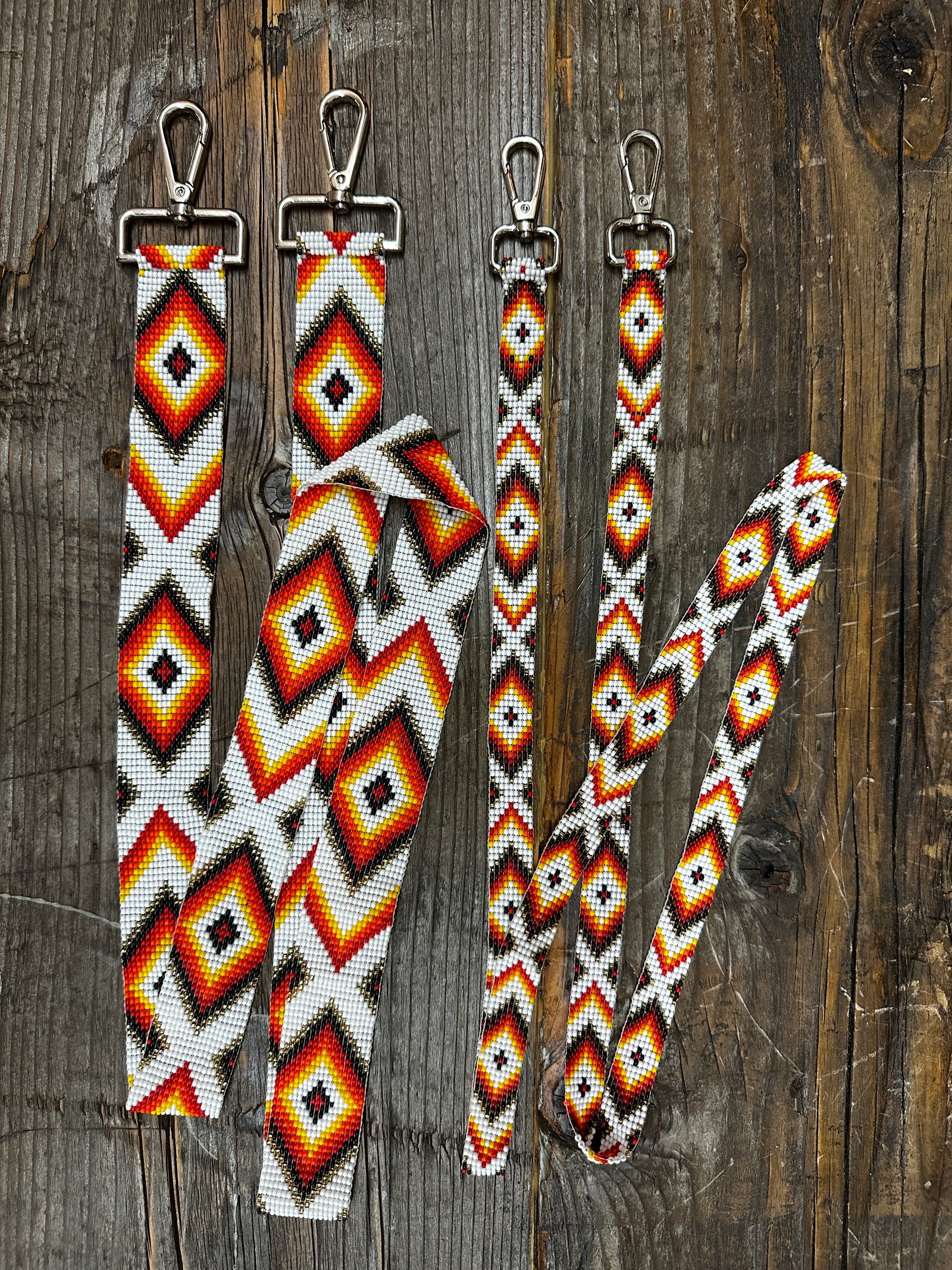 Kaqchi Beaded White Tribal Crossbody Straps