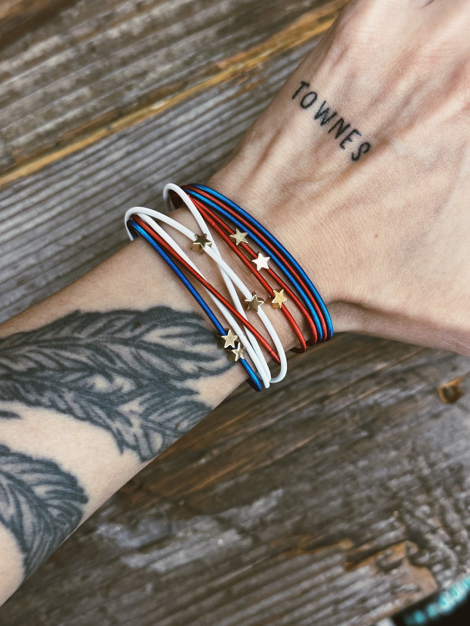 Fireworks Guitar String Bracelet Set