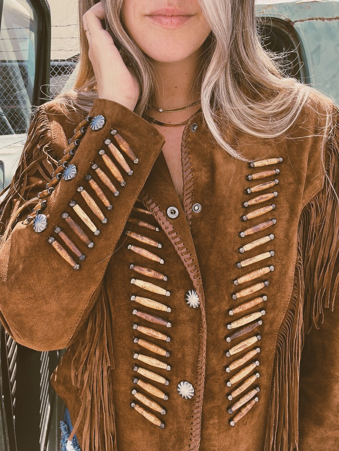 Boho leather jacket best sale