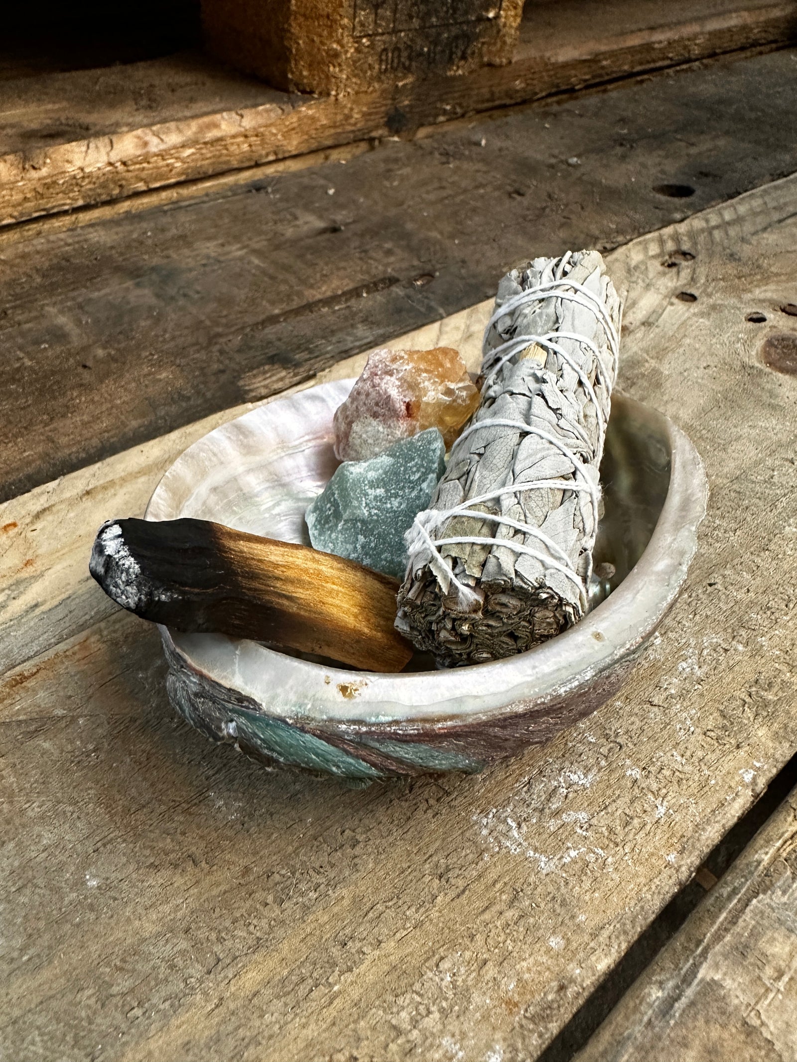 Abalone Shell Smudging Bowl Incense Holder