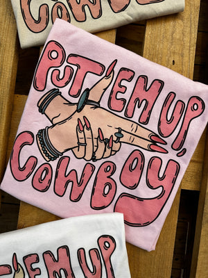 Put Em Up, Cowboy Graphic Tee (made 2 order) LC