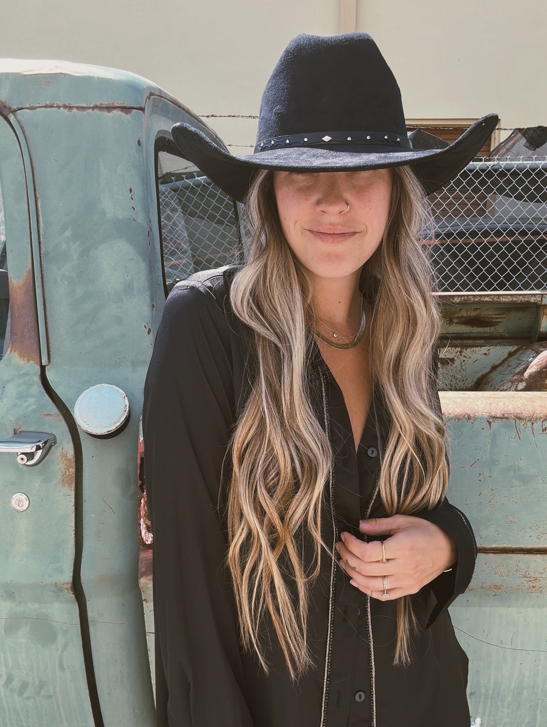 The Nomad Western Cattleman Hat ~ Black