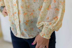 Spring Fling Floral Yoke Blouse