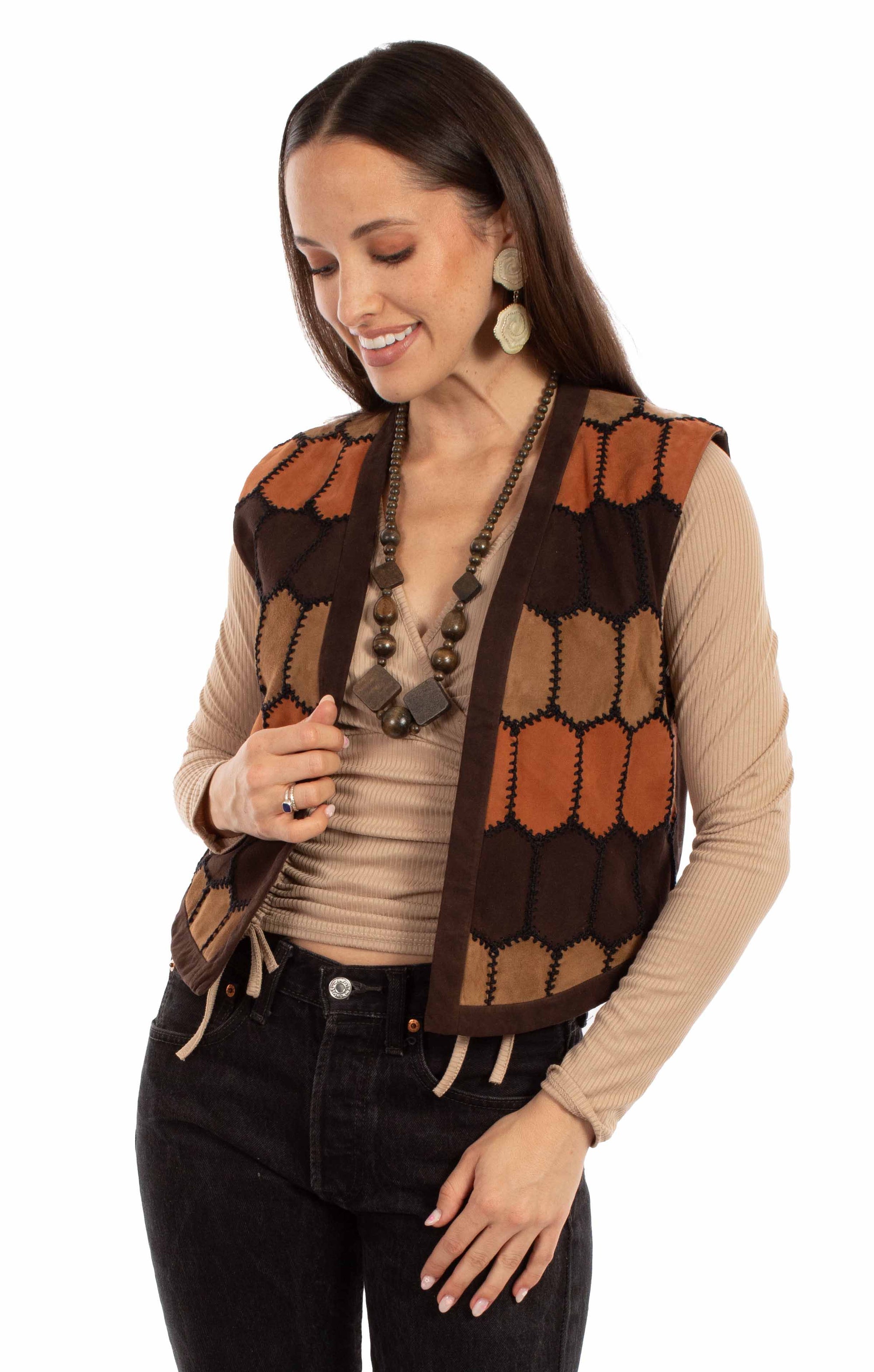 Mosaic Magic Patchwork Leather Vest