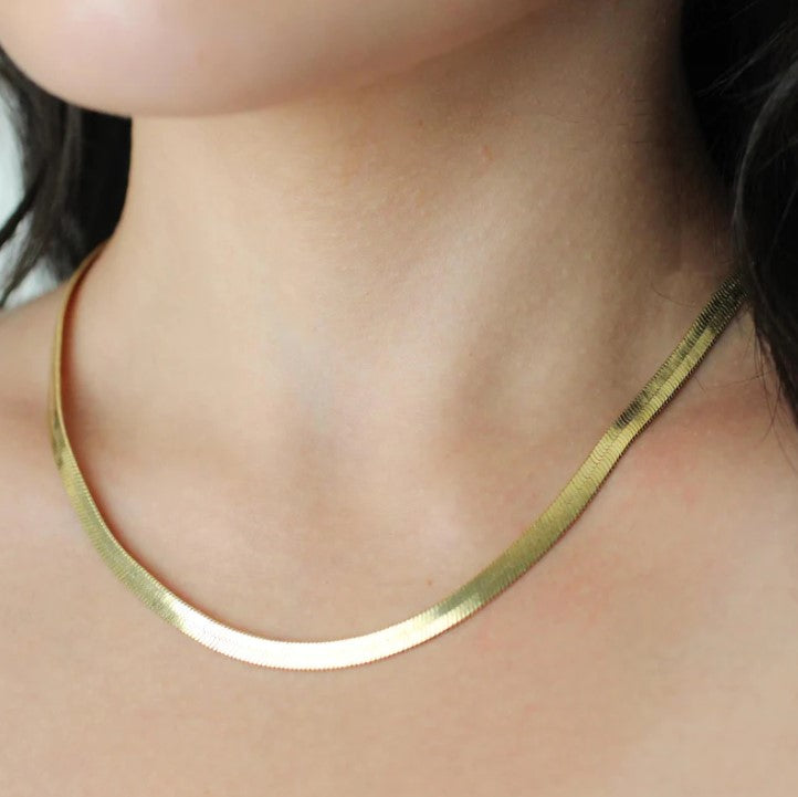 Nikki Smith Gold Herringbone Necklace