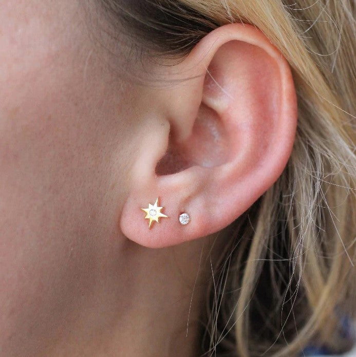 Mini Crystal Star Stud Earrings