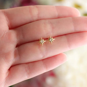 Mini Crystal Star Stud Earrings