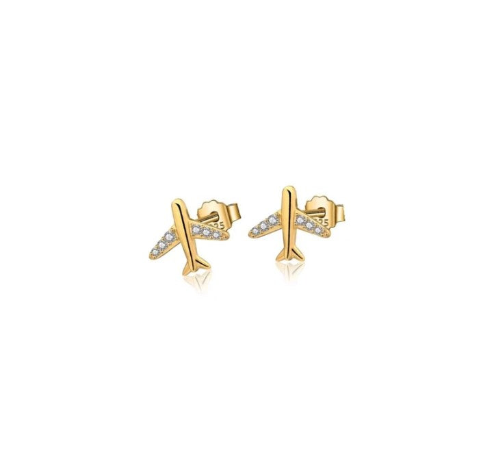 Fly Away Gold Stud Earrings