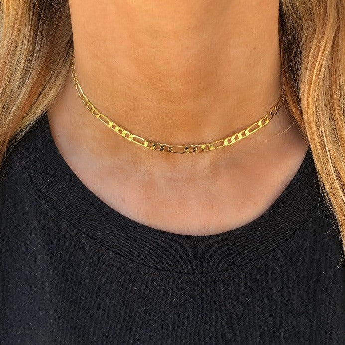 Harley Gold Chain Choker Necklace