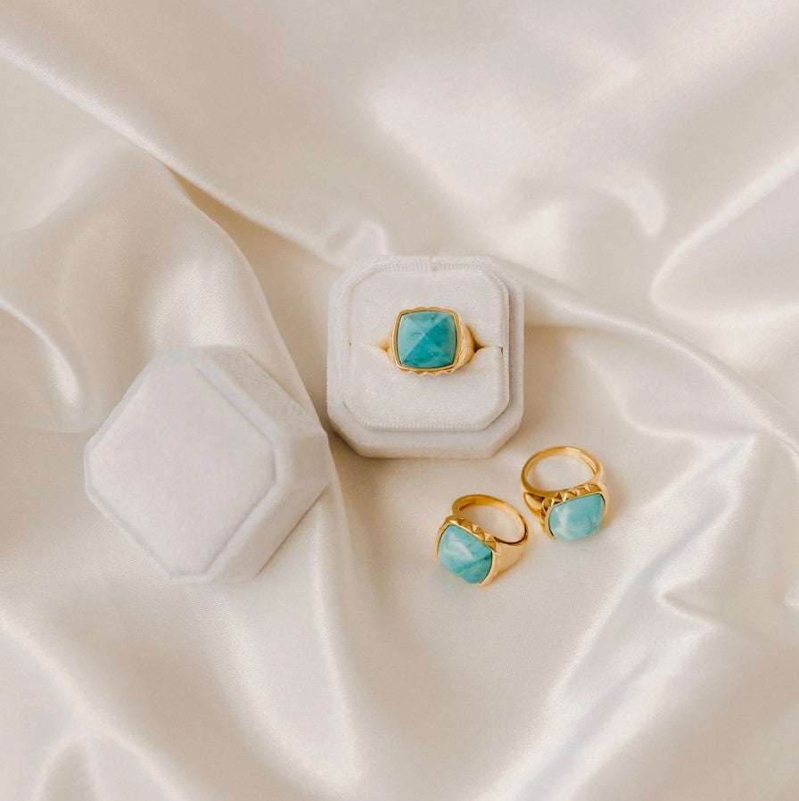 Erin Fader Turquoise Pyramid Ring