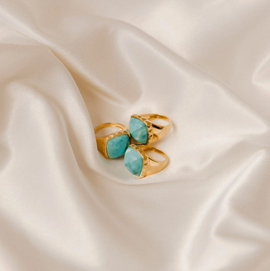 Erin Fader Turquoise Pyramid Ring