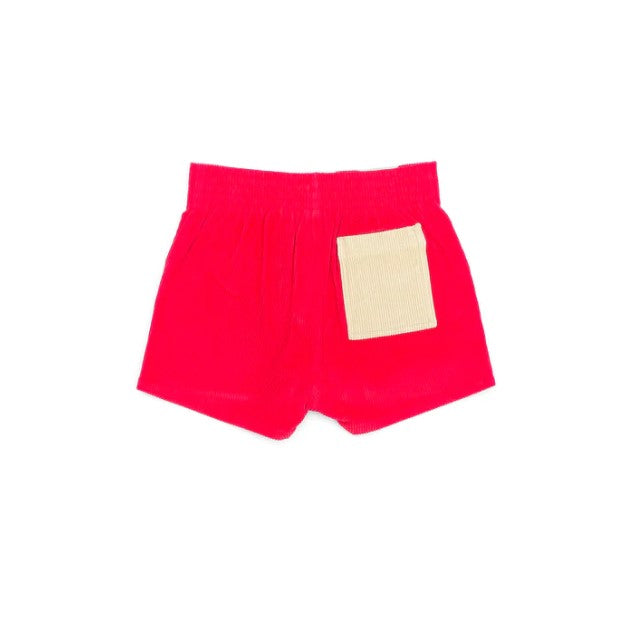 Hammies Two-Tone Shorts- Red/Sand