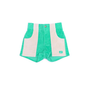 Hammies Two-Tone Shorts- Green/Sand