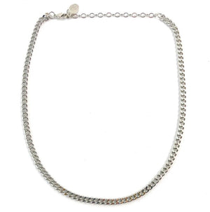 Tish Silver Chain Choker Necklace