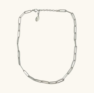 Silver Sasha Chain Choker Necklace