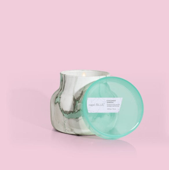 Modern Marble Petite Jar, 8oz- Coconut Santal