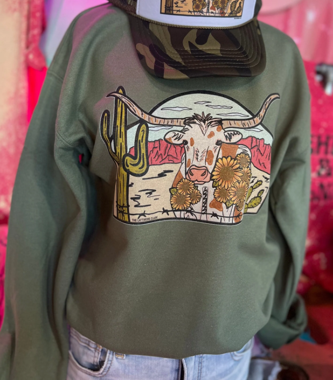 Laredo Longhorn Sweatshirt (made 2 order) LC