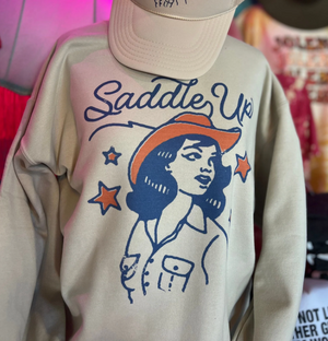 Saddle Up Cowgirl Graphic Tee Or Sweatshirt (made 2 order) LC
