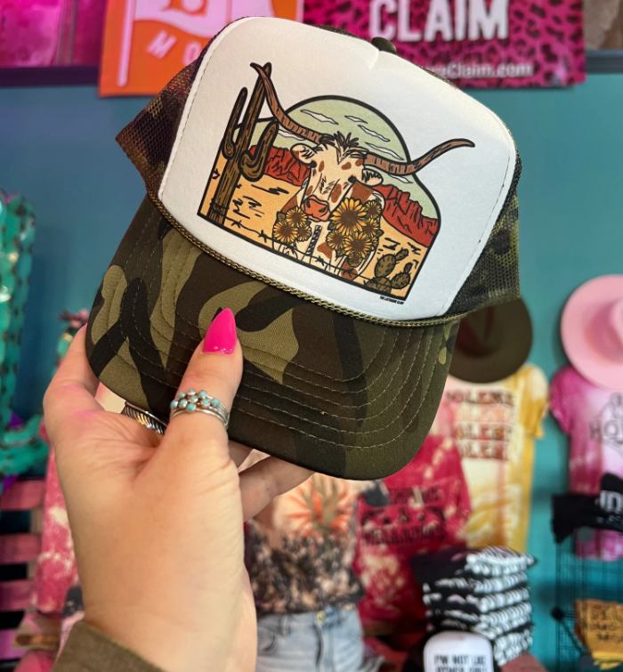 Laredo Longhorn Trucker Hats (made to order) LC