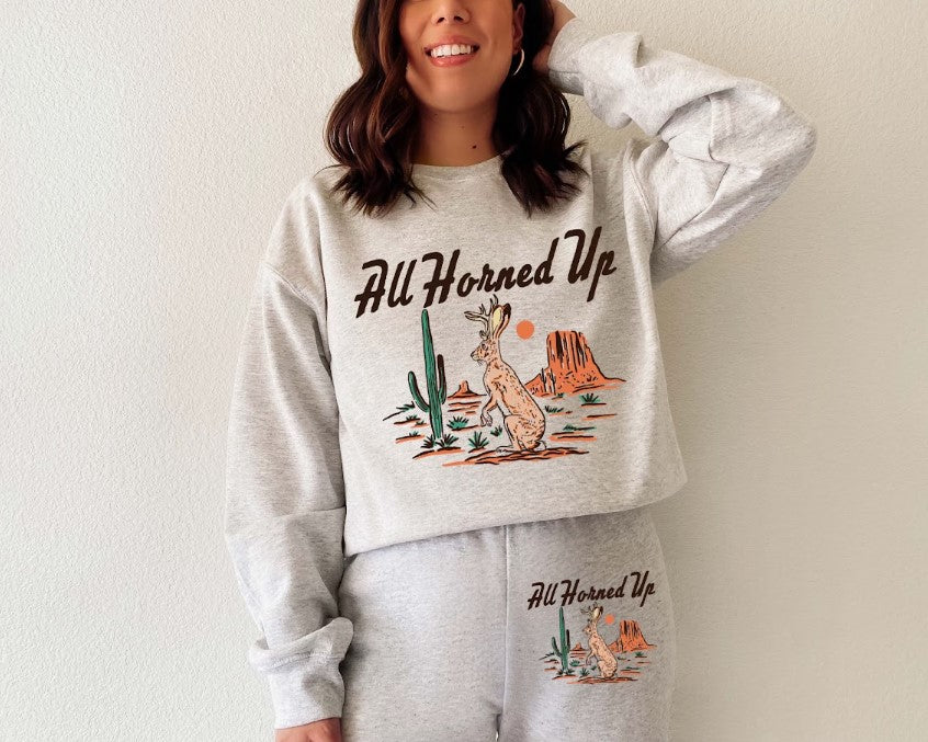 All Horned Up Sweatsuit Set (made to order) WR