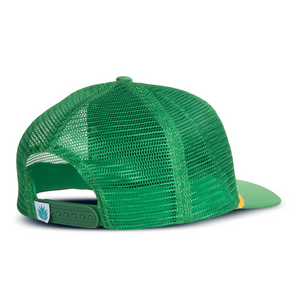 Cowboy Hat Snap Back Trucker Hat - Green/White