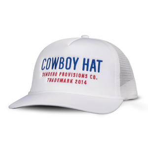 Cowboy Hat Snap Back Trucker Hat - Red/White/Blue