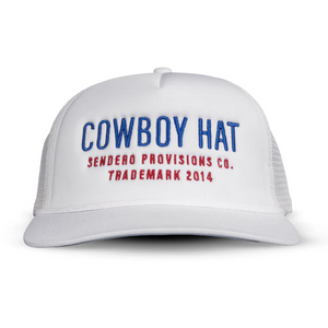 Cowboy Hat Snap Back Trucker Hat - Red/White/Blue