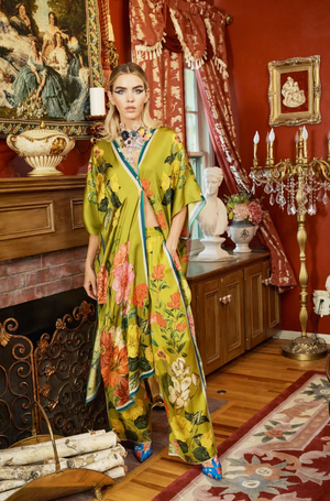 French Riviera Hand-Beaded Kimono