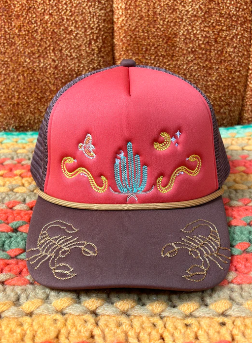 Classic Rock Couture ~ Desert Dreams Chainstitch Trucker Hat ~ PREORDER 12/31