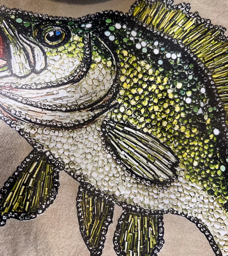 Beaded Bass Tee (made 2 order) LC