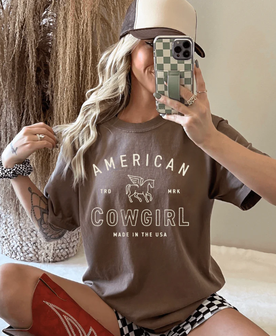 American Cowgirl Tee (made 2 order) LC