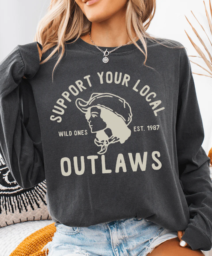 Support Your Local Outlaws Tee (made 2 order) LC