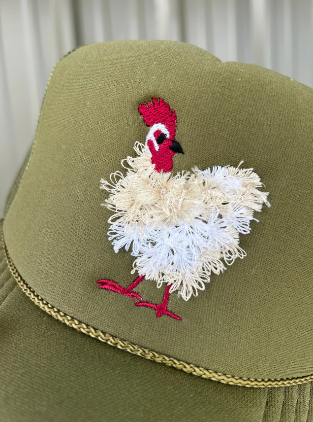 Mother Clucker Fluffy Chicken Trucker Hat (made to order) LC