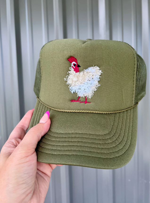 Mother Clucker Fluffy Chicken Trucker Hat (made to order) LC