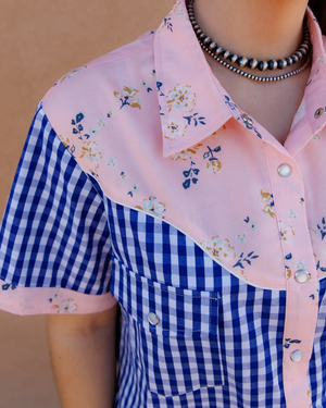 Cowgirl Dorothy Gingham Pearl Snap Blouse