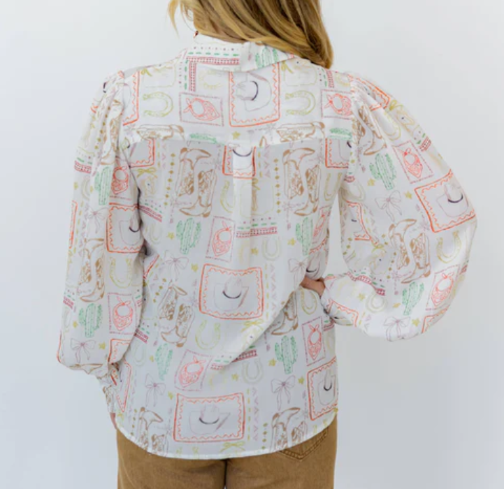 Sweet Nothings Western Button Up Blouse