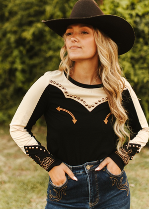 Rodeo Revival Western Studded Long Sleeve Shirt
