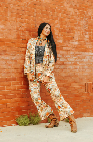 Square Up Western Cord Blazer & Pant Set