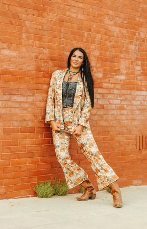 Square Up Western Cord Blazer & Pant Set