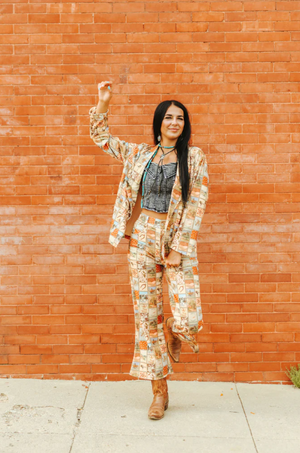Square Up Western Cord Blazer & Pant Set