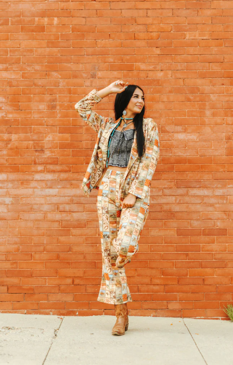 Square Up Western Cord Blazer & Pant Set