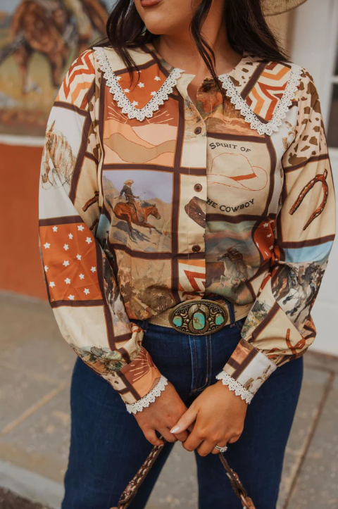 Spirit Of The Cowboy Western Blouse