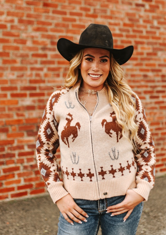 Open Range Knit Zip-up Sweater