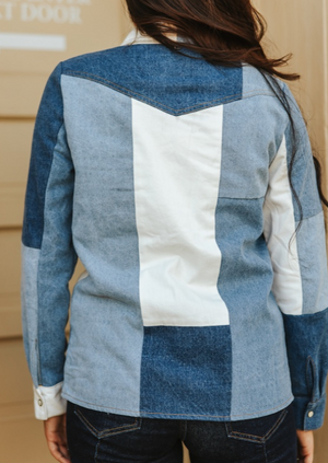 Ranchhand Patchwork Pearl Snap Western Shirt