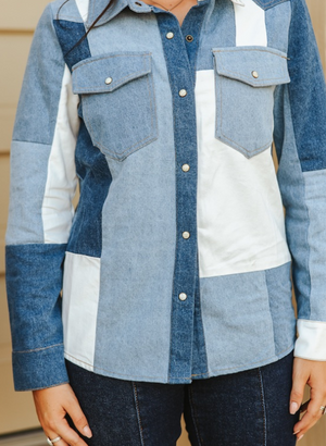 Ranchhand Patchwork Pearl Snap Western Shirt