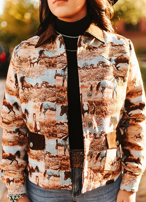Untamed Spirit Jacquard Horse Jacket