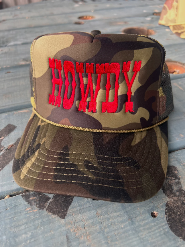 Howdy Embroidery - Solid Camo Trucker Hat (made to order) LC